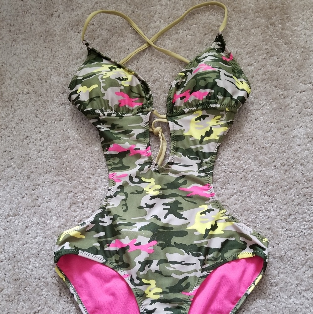Ecko Red Camo Monokini Swimsuit